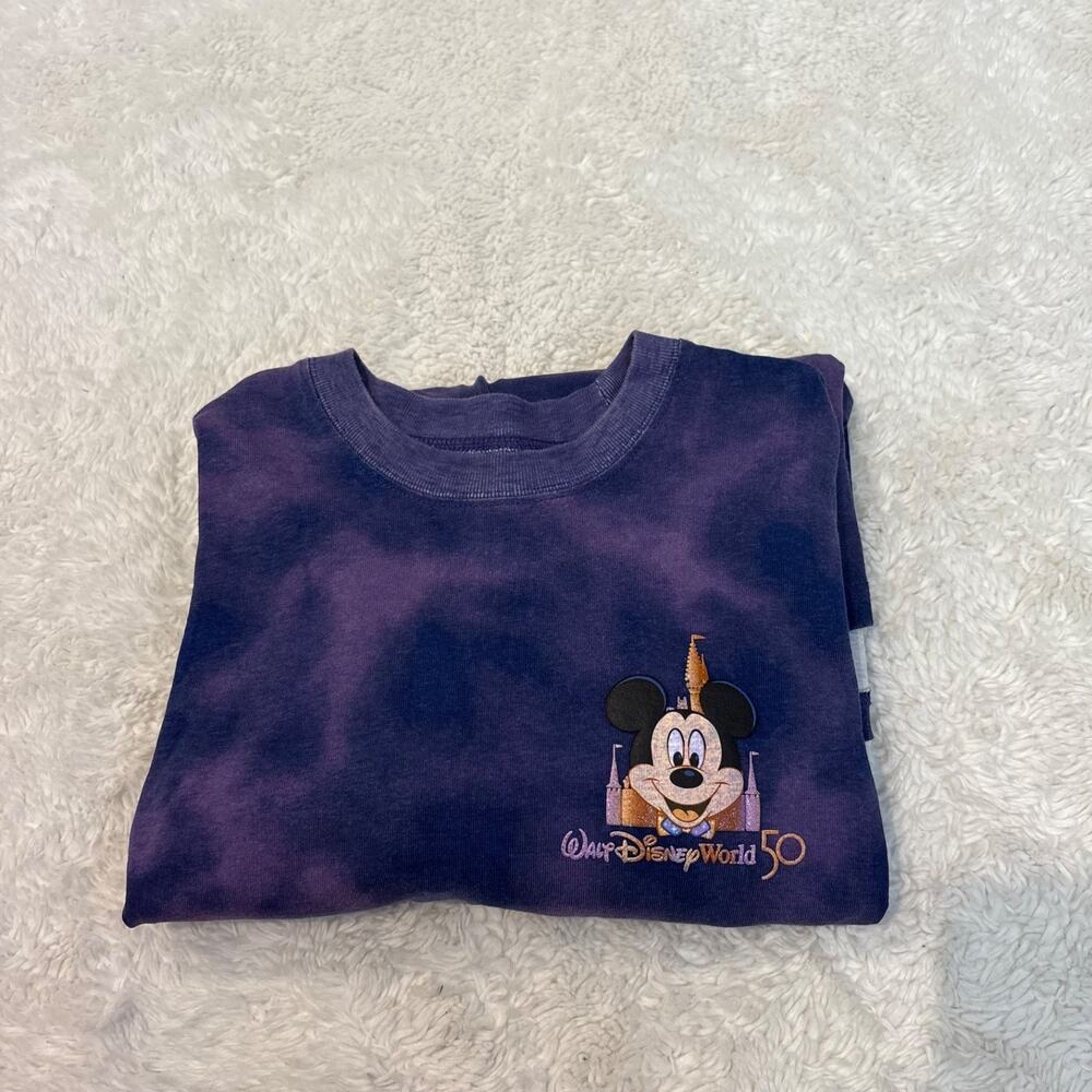 Disney Spirit Jersey Mickey Friends 50th Purple Tie Dye L Vacation Collectible - Picture 1 of 6